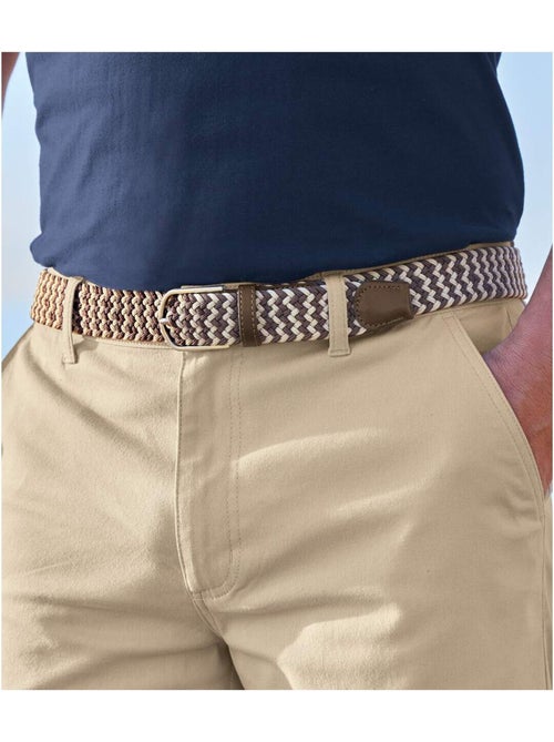 Cinturón trenzado stretch confort con hebilla de metal plateado - Kiabi Cinturón trenzado stretch confort con hebilla de metal plateado - Kiabi