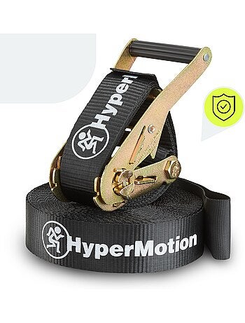 Circuito Ninja infantil HyperMotion con slackline y 7 obstáculos para jardín