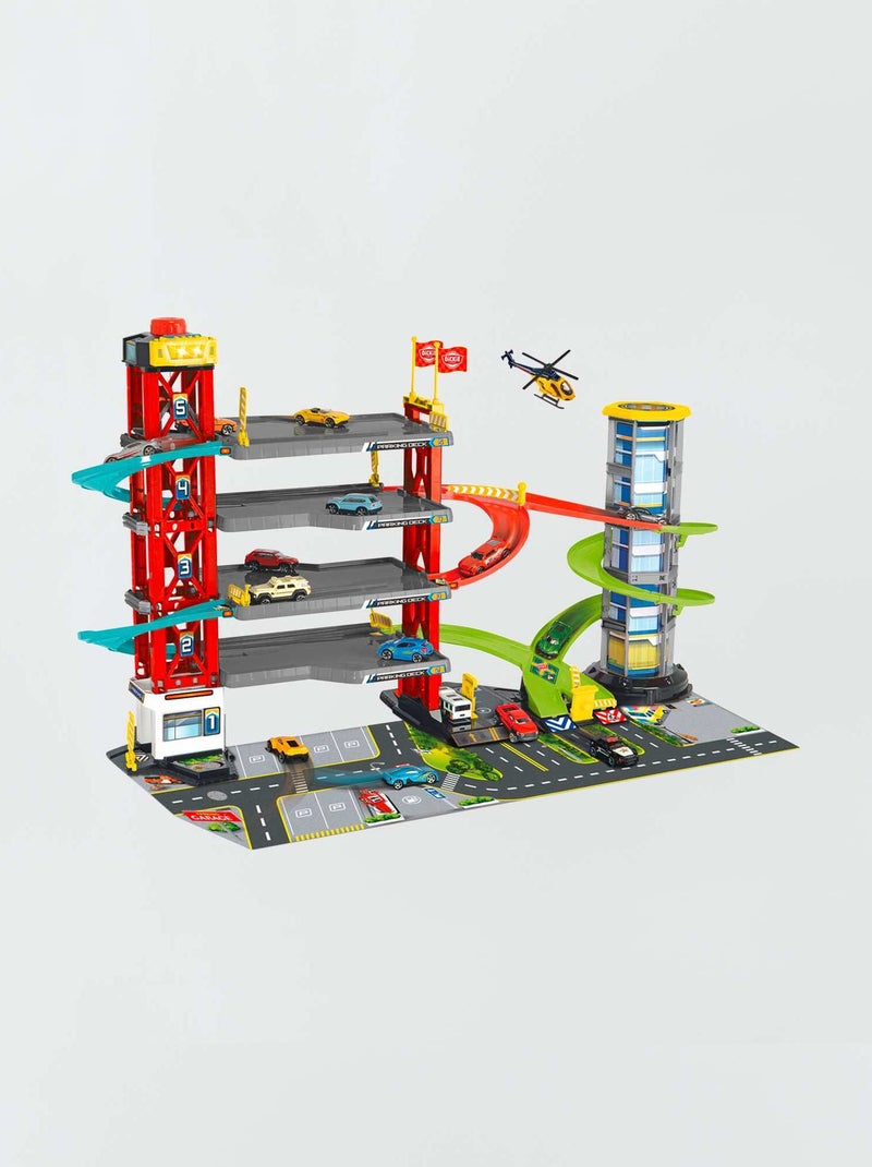 Circuito y parking de coches multicolor - Kiabi