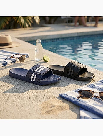 Claquetas Hombre Piscina Ajustables Pack 2 OZABI Negro Azul