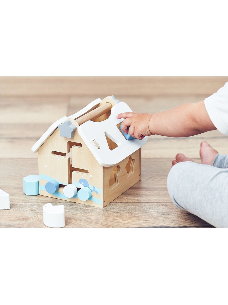Clasificador de formas casa de madera 8 piezas juguete educativo bebé N/D - Kiabi