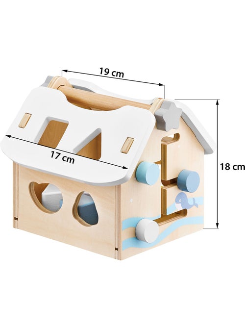 Clasificador de formas casa de madera 8 piezas juguete educativo bebé - Kiabi Clasificador de formas casa de madera 8 piezas juguete educativo bebé - Kiabi