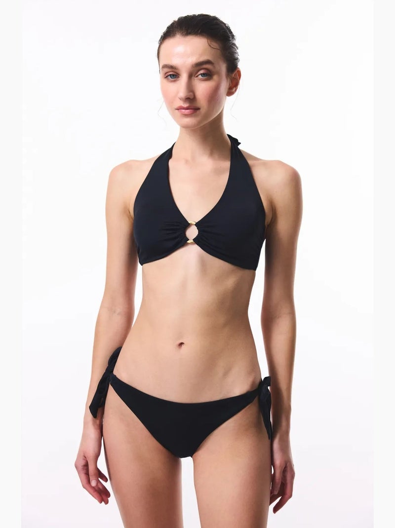 Clean hot parte superior de bikini moldeadora con tirante al cuello penti Negro - Kiabi