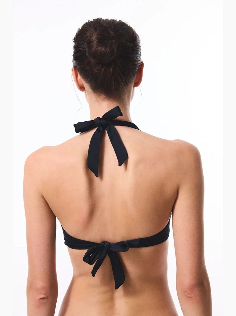 Clean hot parte superior de bikini moldeadora con tirante al cuello penti Negro - Kiabi