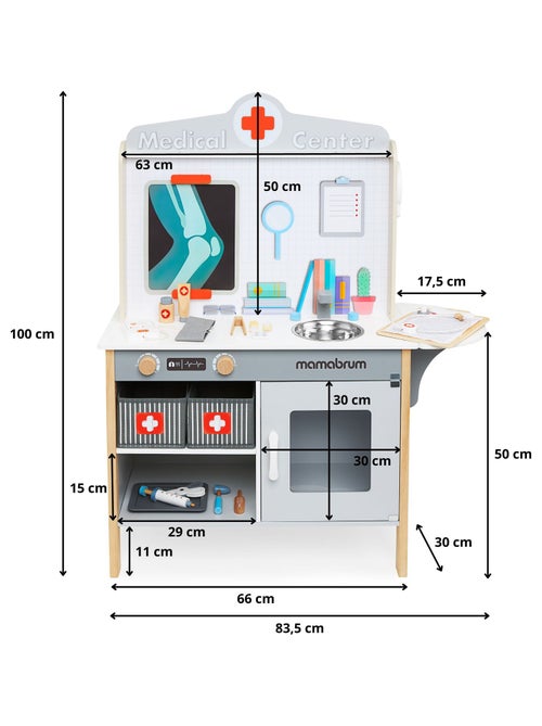Clínica médica de madera con 20 accesorios Mamabrum - Kiabi
