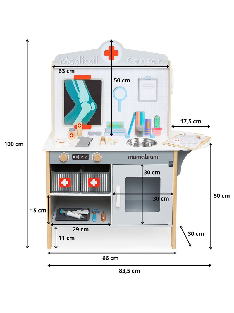 Clínica médica de madera con 20 accesorios Mamabrum N/D - Kiabi