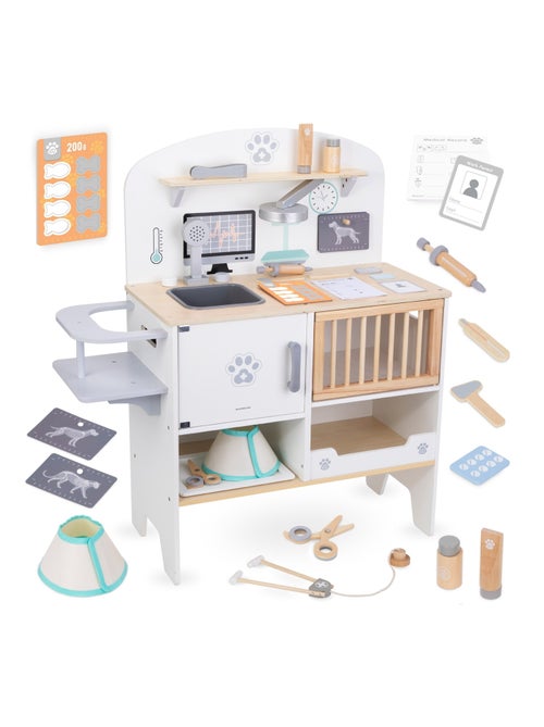 Clínica veterinaria de madera infantil con accesorios médicos y mascota, +3 años - Kiabi Clínica veterinaria de madera infantil con accesorios médicos y mascota, +3 años - Kiabi