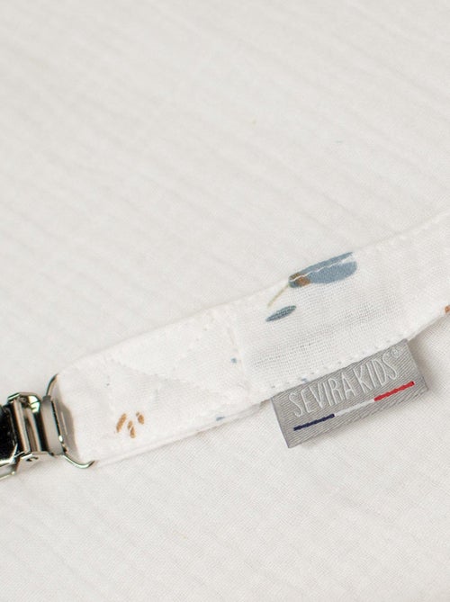Clip para chupete personalizable de gasa de algodón, bleuet | SEVIRA KIDS - Kiabi