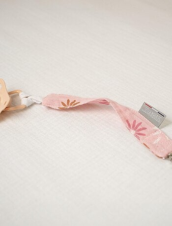 Clip para chupete personalizable de gasa de algodón, rosella | SEVIRA KIDS