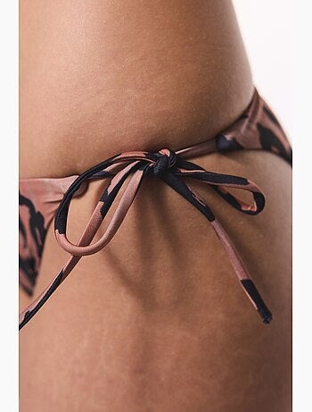 Clove braga de bikini con estampado leopardo y lazos penti
