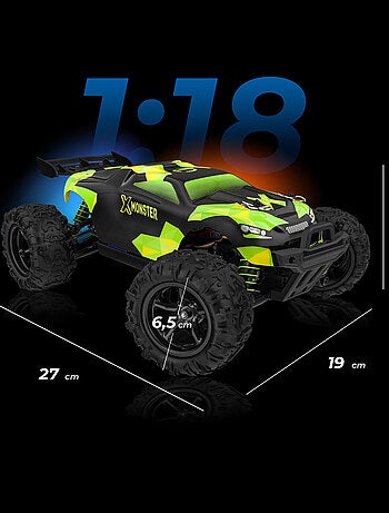 Coche teledirigido OVERMAX X-Monster 3.5 RC - 30 km/h - 4x4 - 40 min - 2 carrocerías