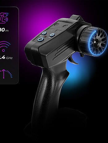 Coche teledirigido OVERMAX - X-Tireburner - 2 carrocerías - Luces LED - Batería de 40 min de duració