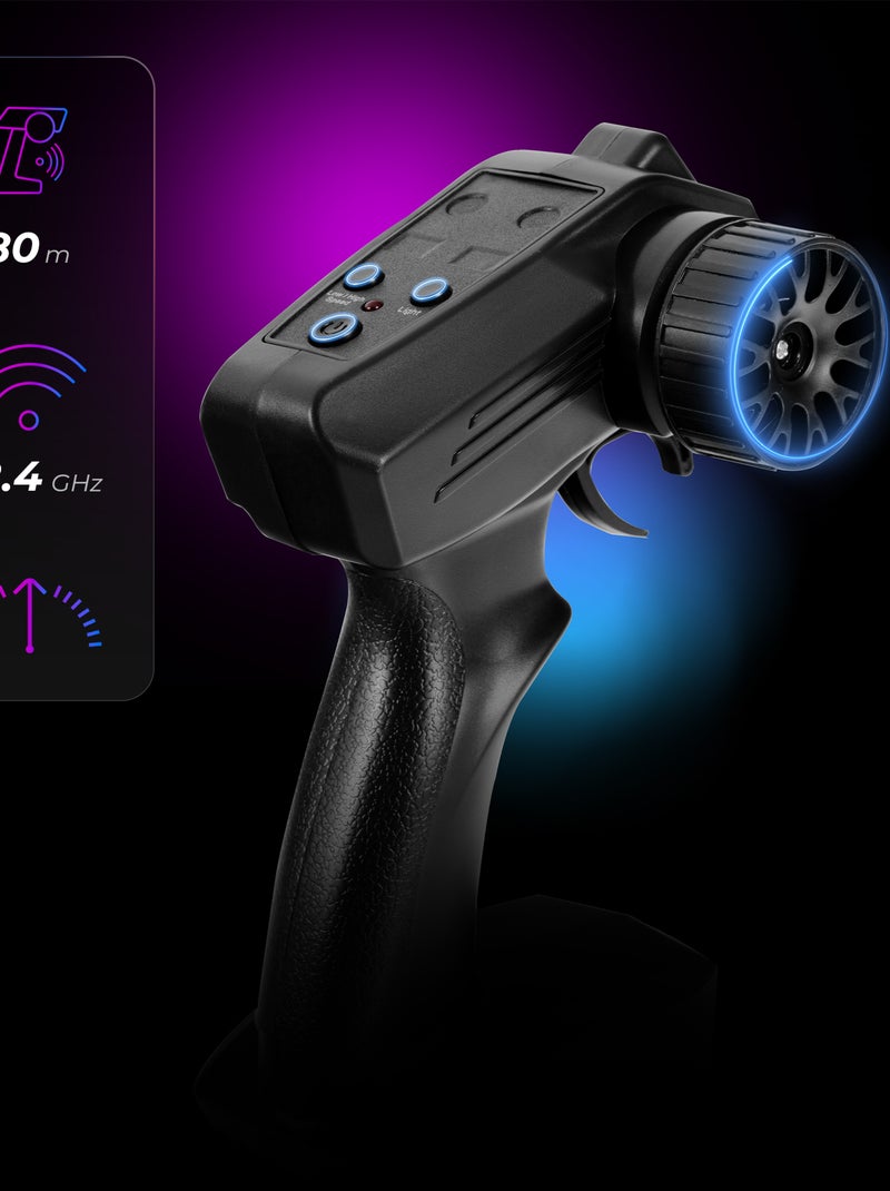 Coche teledirigido OVERMAX - X-Tireburner - 2 carrocerías - Luces LED - Batería de 40 min de duració Naranja - Kiabi
