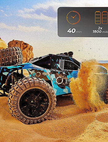 Coche teledirigido OVERMAX Hooligan 2.0 - Velocidad 35 km/h - Alcance 100 metros - Transmisión 4x4