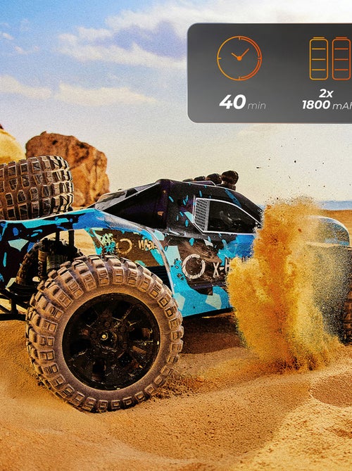 Coche teledirigido OVERMAX Hooligan 2.0 - Velocidad 35 km/h - Alcance 100 metros - Transmisión 4x4 - Kiabi