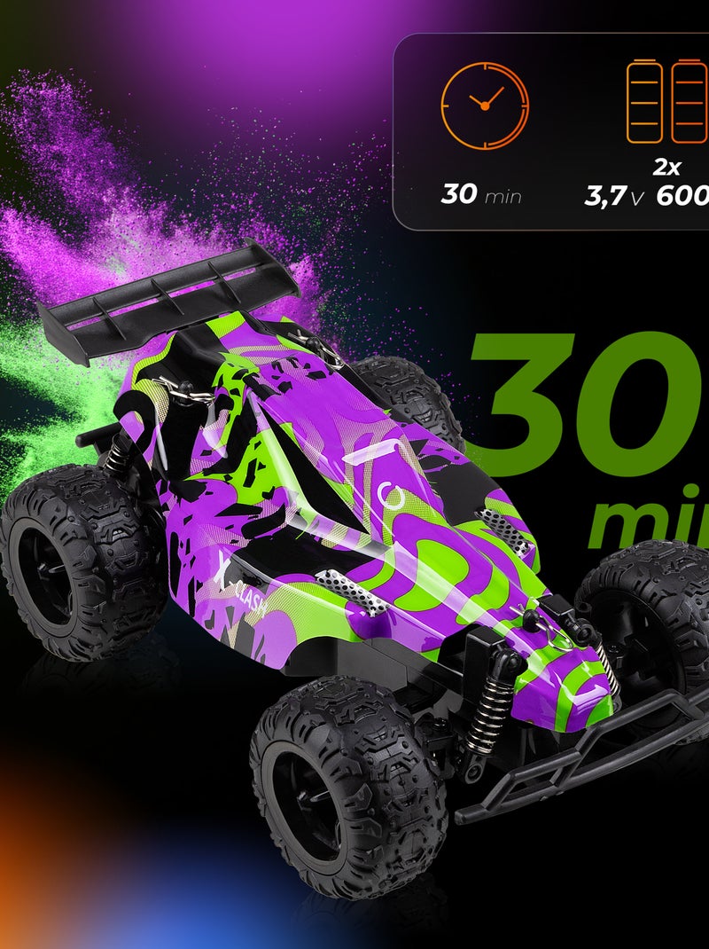 Coche teledirigido OVERMAX X-Clash, 2 carrocerías, todoterreno Negro Rosa - Kiabi