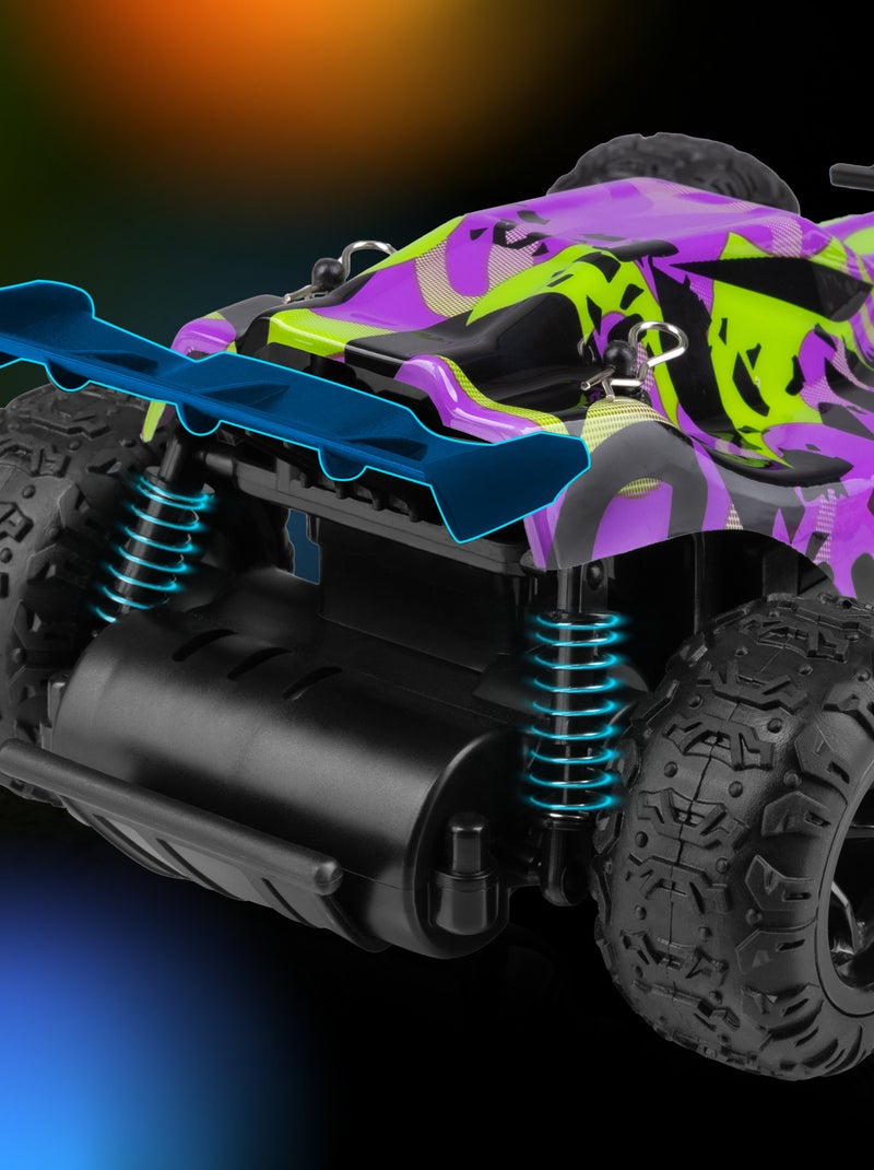 Coche teledirigido OVERMAX X-Clash, 2 carrocerías, todoterreno Negro Rosa - Kiabi