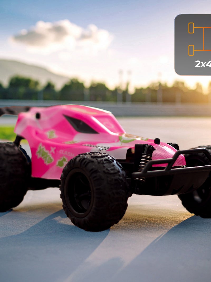 Coche teledirigido OVERMAX X-Clash, 2 carrocerías, todoterreno Negro Rosa - Kiabi