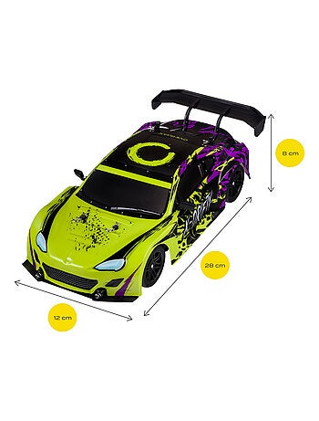 Coche teledirigido OVERMAX - X-Tireburner - 2 carrocerías - Luces LED - Batería de 40 min de duració