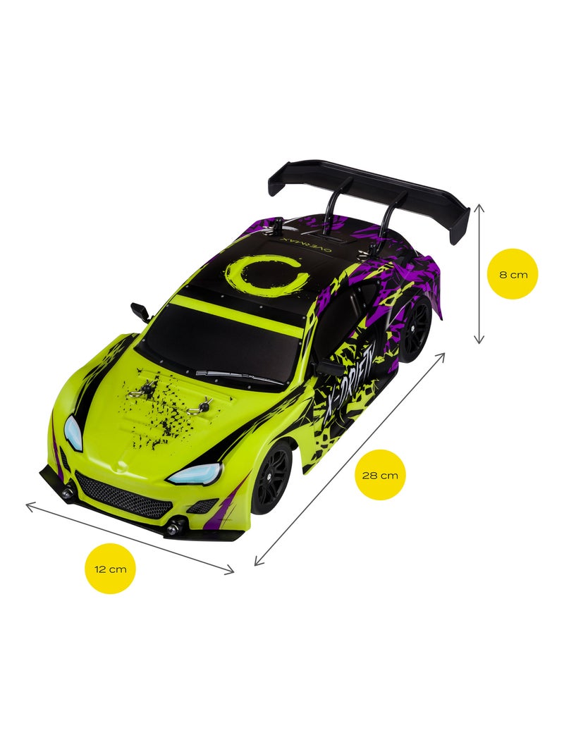Coche teledirigido OVERMAX X-Drifty - 20 km/h - 4x4 - Luces LED Negro Verde - Kiabi