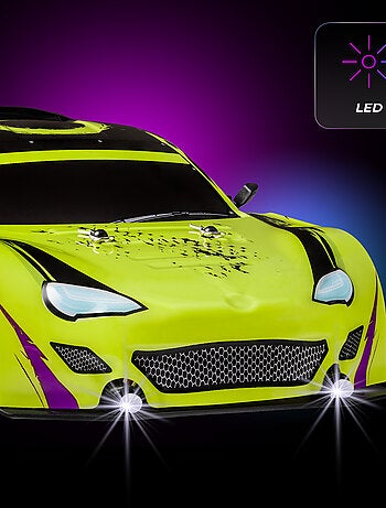 Coche teledirigido OVERMAX - X-Tireburner - 2 carrocerías - Luces LED - Batería de 40 min de duració
