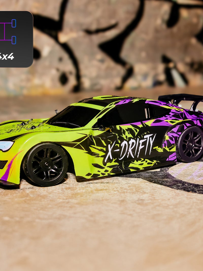 Coche teledirigido OVERMAX X-Drifty 2.0 - 20 km/h - 4x4 - Luces LED Verde - Kiabi