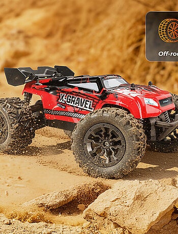 Coche teledirigido OVERMAX X-Strike - 30 km/h - Luces LED - Tracción 4x4 - 20 min