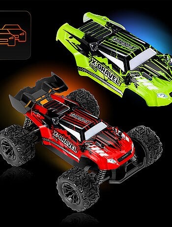 Coche teledirigido OVERMAX X-Strike - 30 km/h - Luces LED - Tracción 4x4 - 20 min