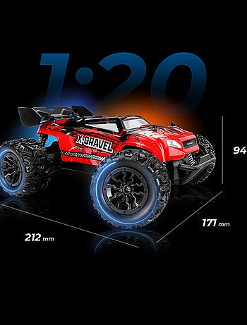Coche teledirigido OVERMAX X-Strike - 30 km/h - Luces LED - Tracción 4x4 - 20 min