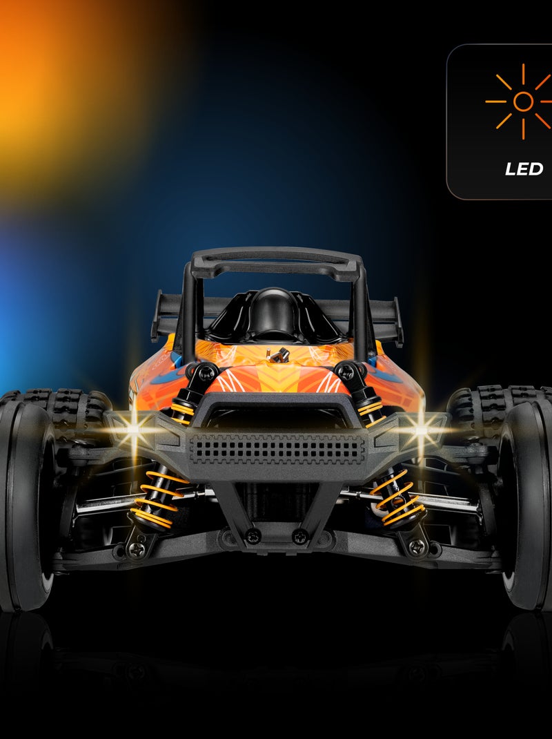 Coche teledirigido OVERMAX X-Horizon 4x4 - 30 km/h - Luces LED - 40 min - 2 carrocerías Azul Naranja - Kiabi