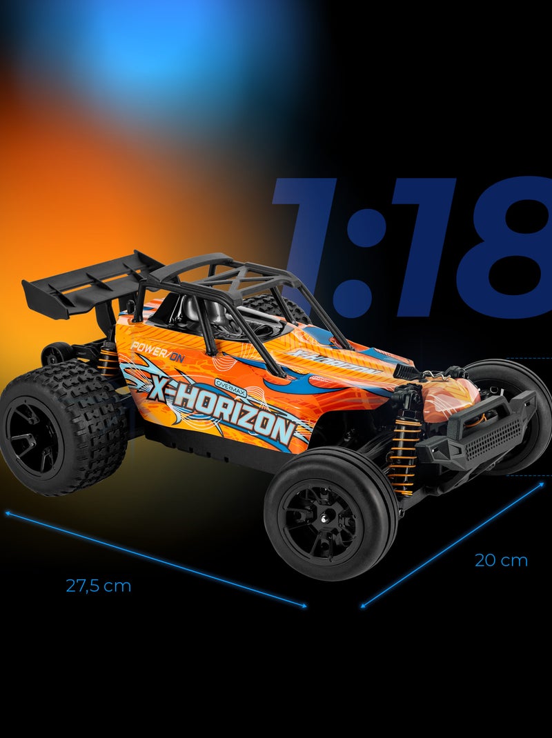 Coche teledirigido OVERMAX X-Horizon 4x4 - 30 km/h - Luces LED - 40 min - 2 carrocerías Azul Naranja - Kiabi