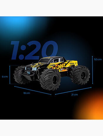 Coche teledirigido OVERMAX X-Jolt - Todoterreno - 20 km/h - 30 min - Escala 1:20