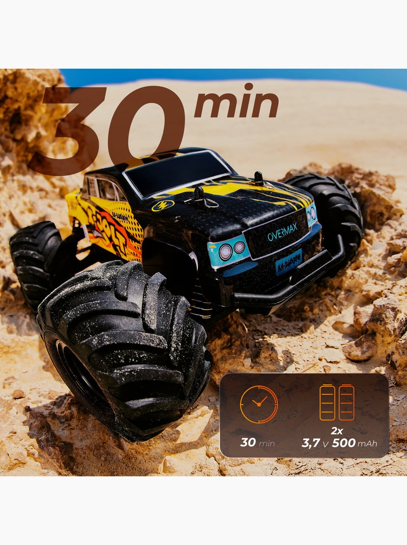 Coche teledirigido OVERMAX X-Jolt - Todoterreno - 20 km/h - 30 min - Escala 1:20 Amarillo - Kiabi