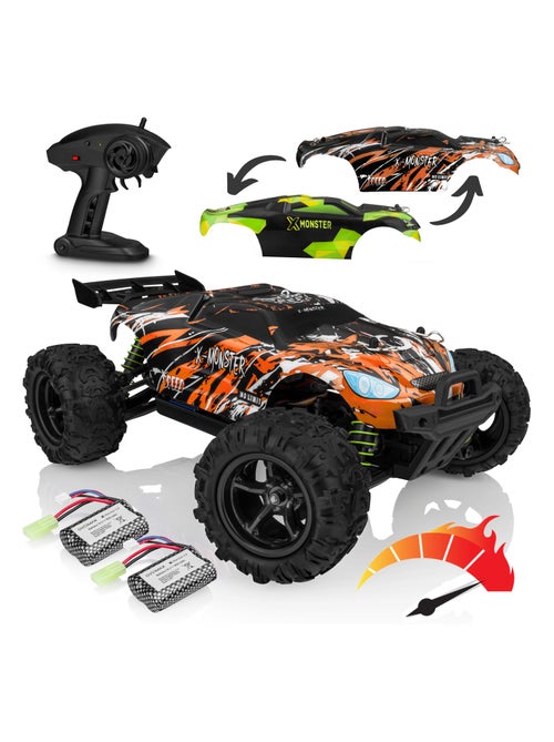 Coche teledirigido OVERMAX X-Monster 3.5 RC - 30 km/h - 4x4 - 40 min - 2 carrocerías - Kiabi