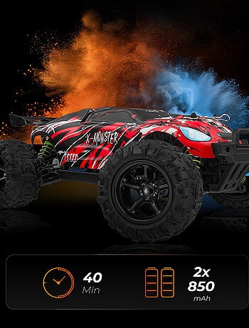 Coche teledirigido OVERMAX X-Monster 3.5 RC - 30 km/h - 4x4 - 40 min - 2 carrocerías