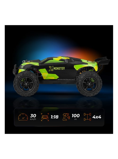 Coche teledirigido OVERMAX X-Monster 3.5 RC - 30 km/h - 4x4 - 40 min - 2 carrocerías - Kiabi