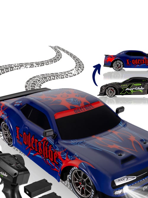 Coche teledirigido OVERMAX X-Overslide - 2 carrocerías - Luces LED - Batería de 40 min de duración - Kiabi