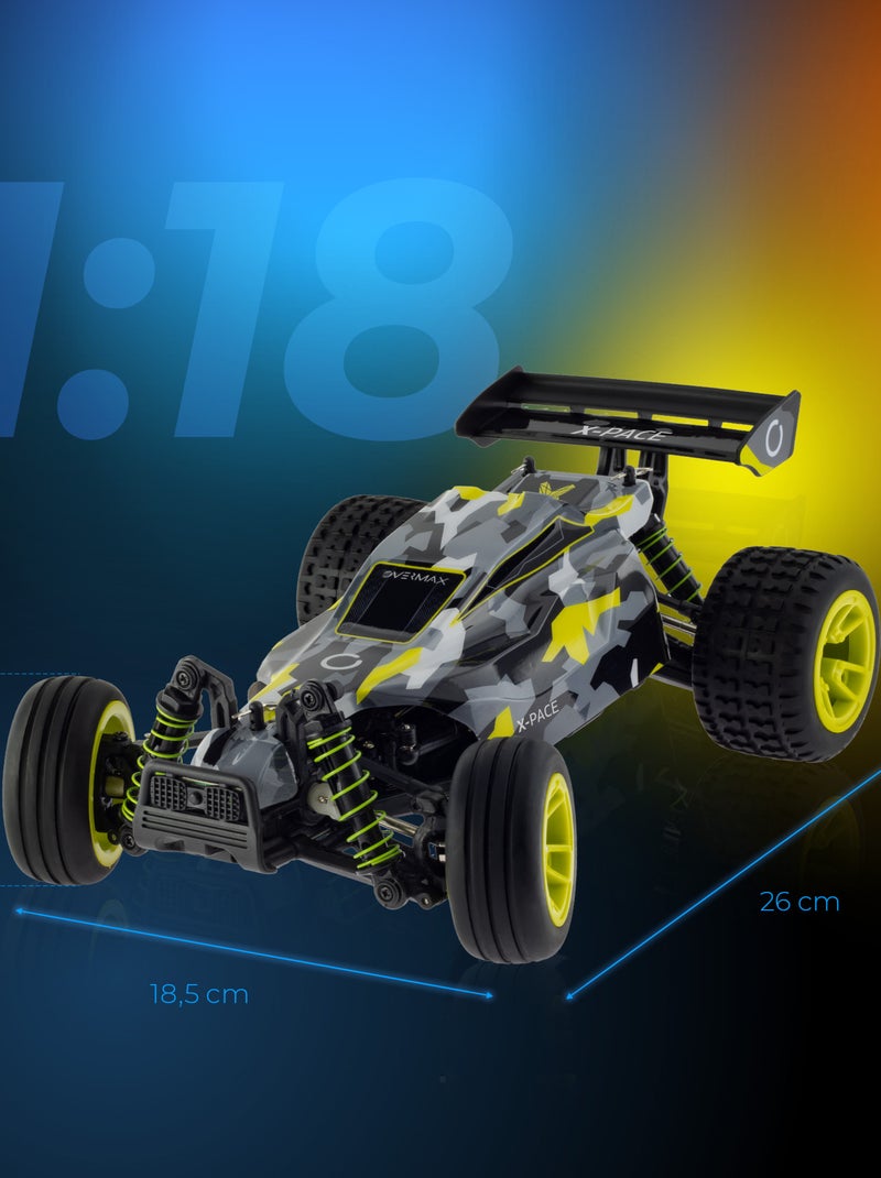 Coche teledirigido OVERMAX X-Pace 4x4 - 30 km/h - Luces LED Gris amarillo - Kiabi