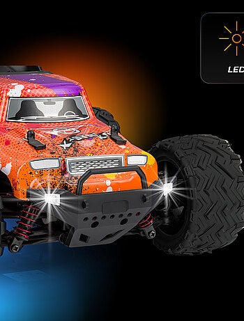 Coche teledirigido OVERMAX X-Strike - 30 km/h - Luces LED - Tracción 4x4 - 20 min