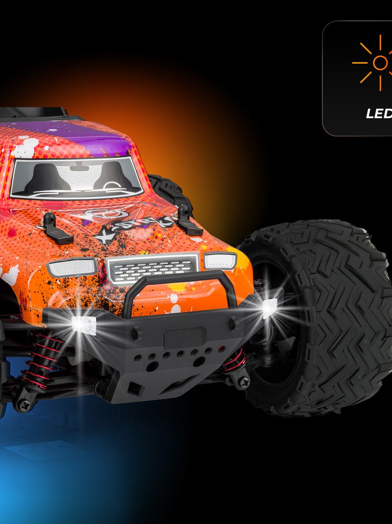 Coche teledirigido OVERMAX X-Strike - 30 km/h - Luces LED - Tracción 4x4 - 20 min Negro Rojo - Kiabi