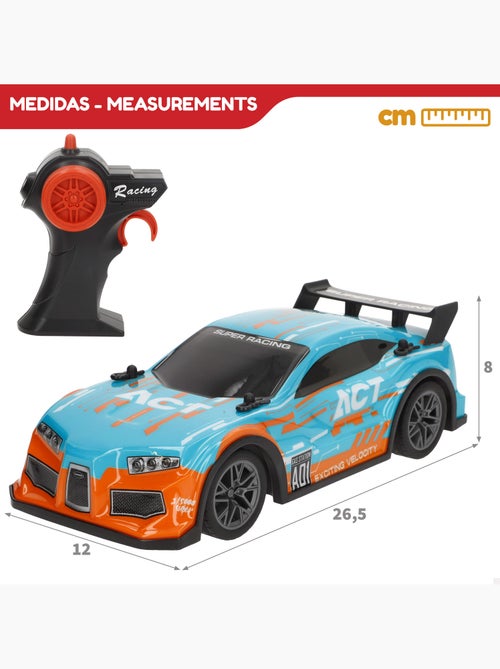 Coche teledirigido radiocontrol con luz y sonido 1:16 speed & go - Kiabi