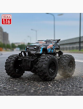 Coche todoterreno teledirigido ruedas grandes alta adherencia 1:16 speed & go