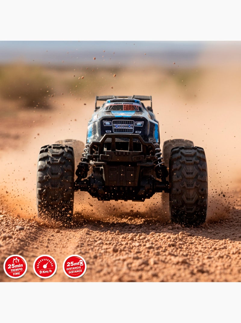 Coche todoterreno teledirigido ruedas grandes alta adherencia 1:16 speed & go N/D - Kiabi