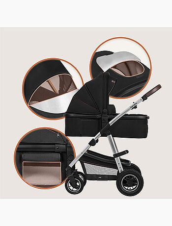 Cochecito 2 en 1 LIONELO Amber - Pack de cochecito, capazo, bolso y accesorios - Hasta 22 kg