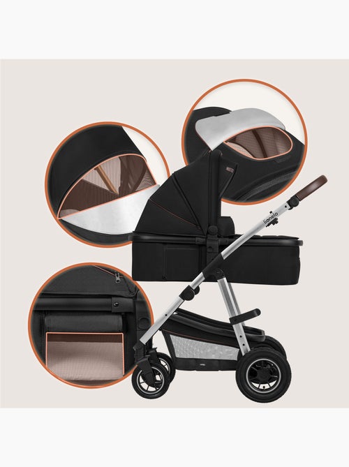Cochecito 2 en 1 LIONELO Amber - Pack de cochecito, capazo, bolso y accesorios - Hasta 22 kg - Kiabi