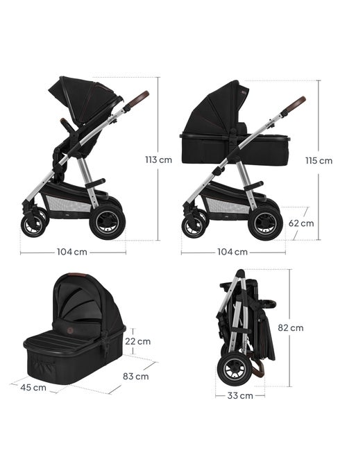 Cochecito 2 en 1 LIONELO Amber - Pack de cochecito, capazo, bolso y accesorios - Hasta 22 kg - Kiabi
