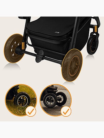 Cochecito 2 en 1 LIONELO Amber Plus - Pack de cochecito, capazo, bolso y accesorios