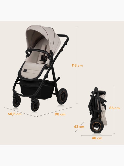Cochecito 2 en 1 LIONELO Amber Plus - Pack de cochecito, capazo, bolso y accesorios - Kiabi