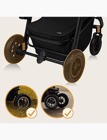 Cochecito 2 en 1 LIONELO Amber Plus - Pack de cochecito, capazo, bolso y accesorios