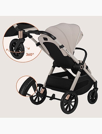 Sistema de viaje 2 en 1 LIONELO Layla - Hasta 22 kg - El sistema de viaje incluye cochecito, capazo,